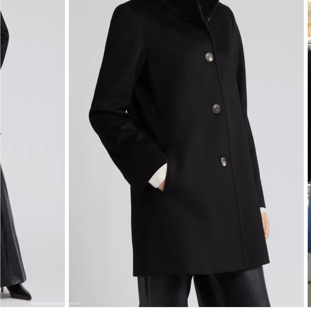 COPY - Fleurette coat-Dawn Stand Collar Wool Car Coat